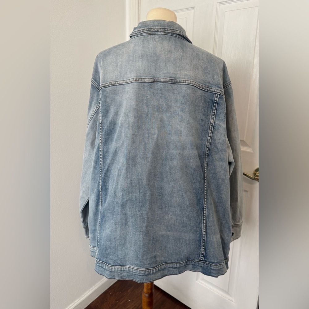 Universal Standard Women's Denim Chore Jacket Longline Oversized NWT Large - Picture 4 of 12